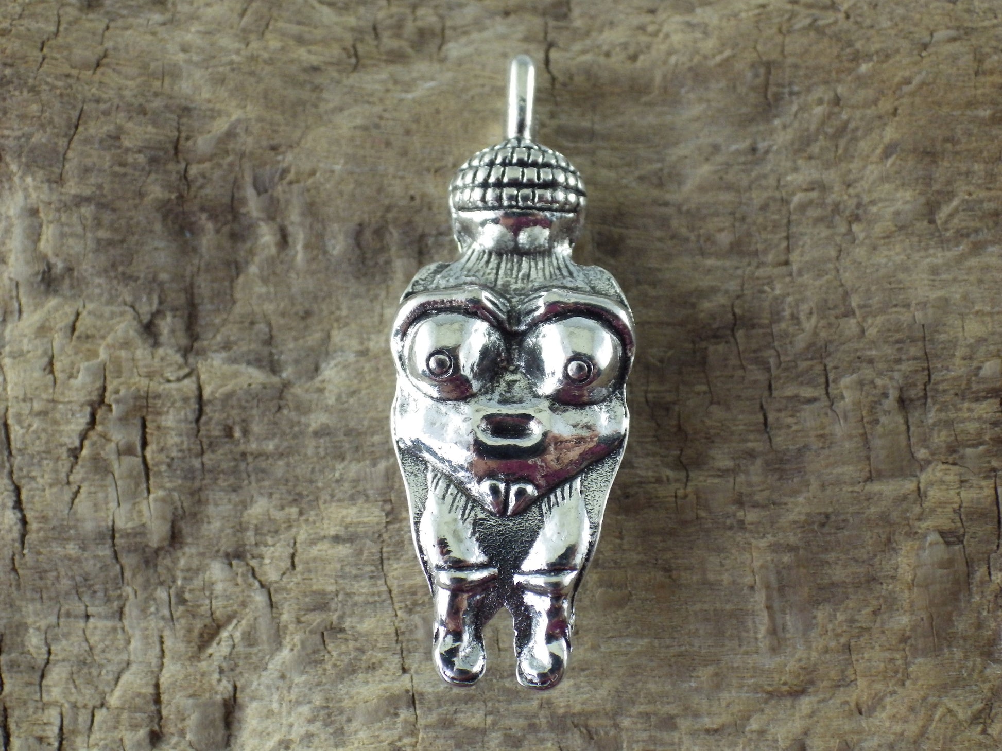 Wiccan Fertility Goddess Charm Pendant, 33x12mm, Antique Silver Pagan Goddess Charm, Jewellery Making Supplies, UK Seller