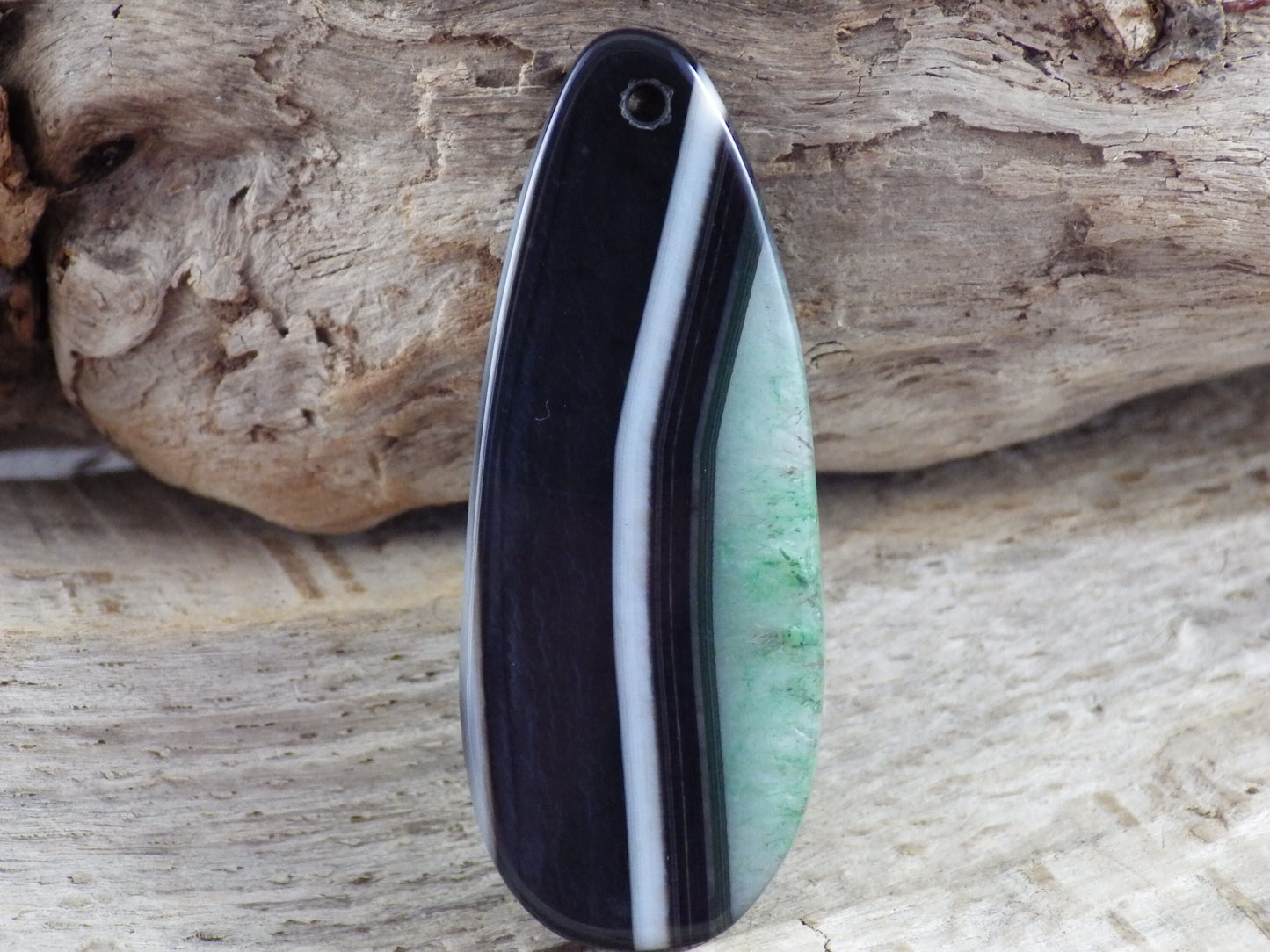 Green Agate & Druzy Quartz Geode Pendant 50x20mm, Semi Precious Gemstone, Flat Back Teardrop Designer Loose Stone, Jewelry Making G5