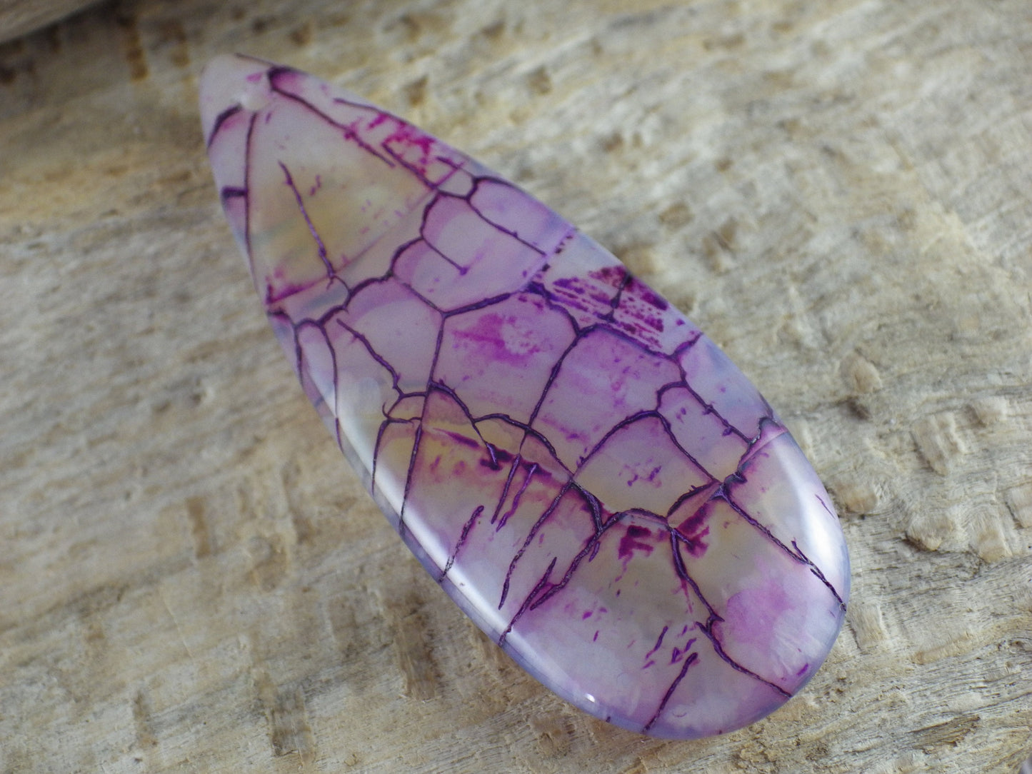 Dragons Vein Fire Agate Pendant, 50x20mm, Semi Precious Gemstone, Flat Backed Teardrop, Designers Stone, Loose Stone N7