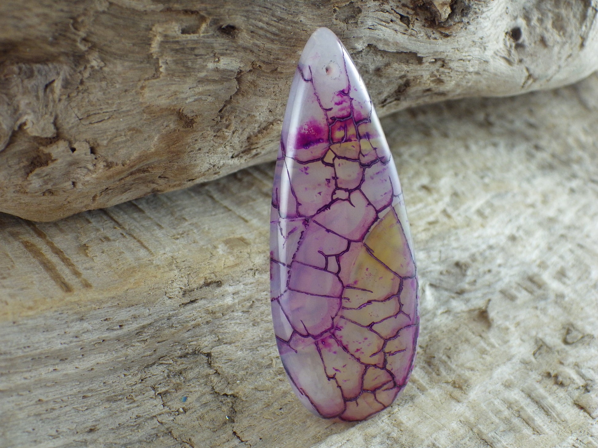 Dragons Vein Fire Agate Pendant, 50x20mm, Semi Precious Gemstone, Flat Backed Teardrop, Designers Stone, Loose Stone N7