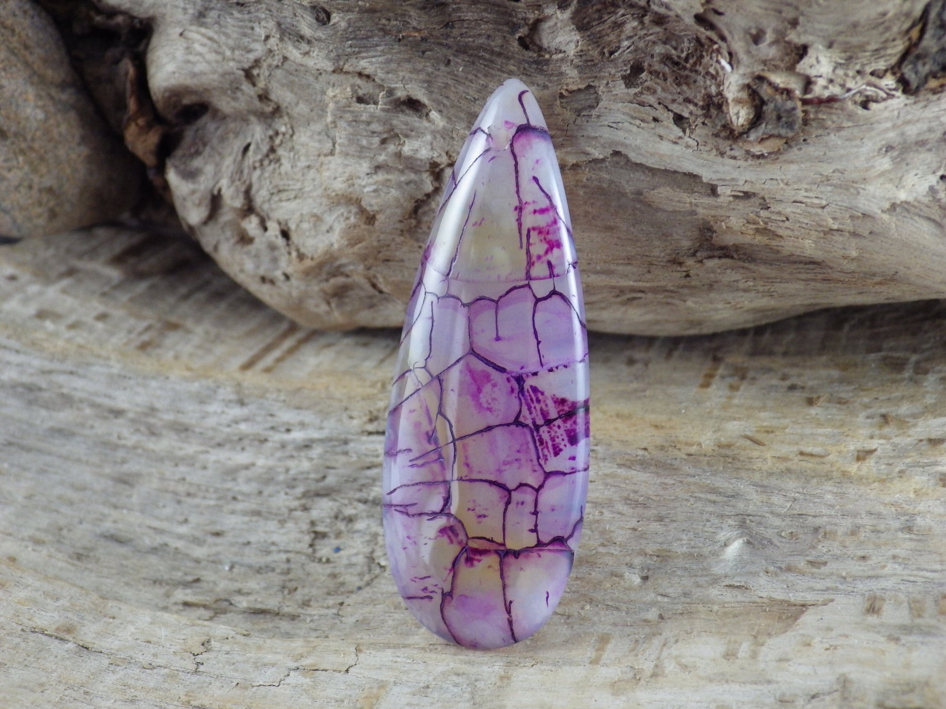 Dragons Vein Fire Agate Pendant, 50x20mm, Semi Precious Gemstone, Flat Backed Teardrop, Designers Stone, Loose Stone N7