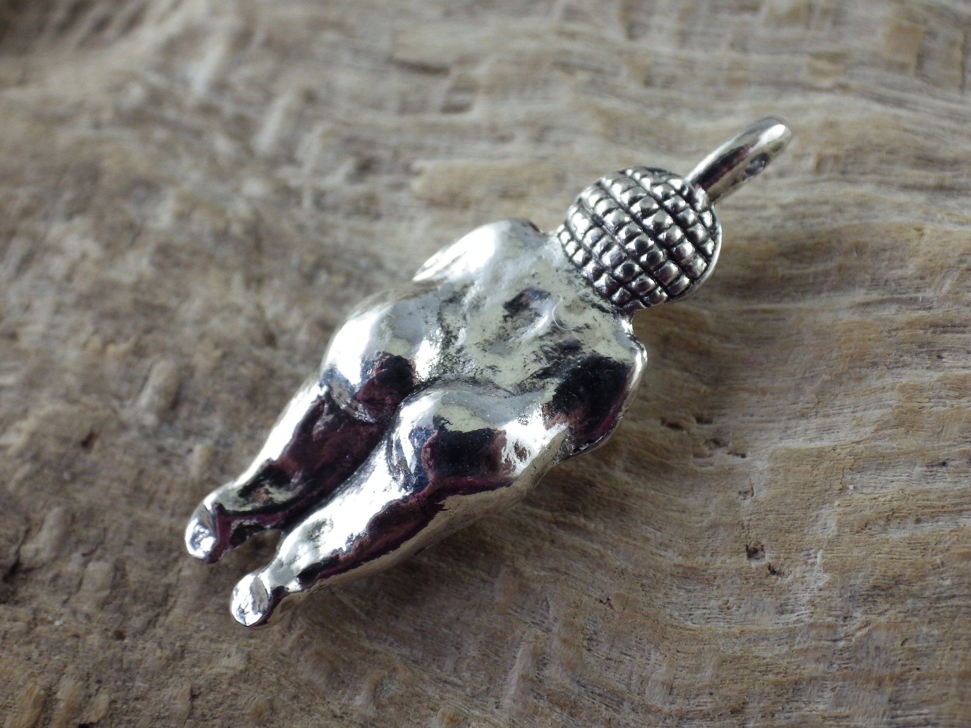 Wiccan Fertility Goddess Charm Pendant, 33x12mm, Antique Silver Pagan Goddess Charm, Jewellery Making Supplies, UK Seller