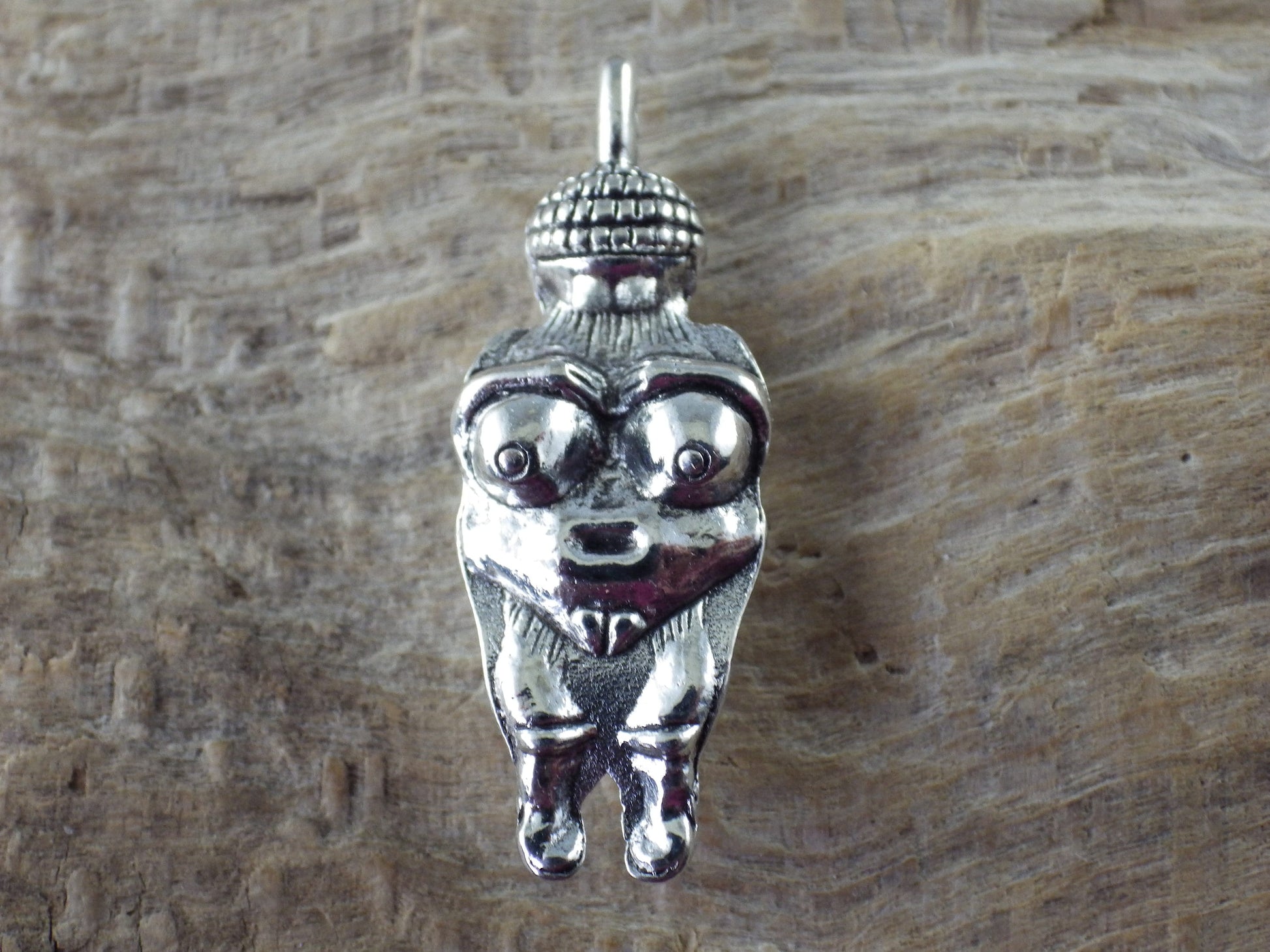Wiccan Fertility Goddess Charm Pendant, 33x12mm, Antique Silver Pagan Goddess Charm, Jewellery Making Supplies, UK Seller