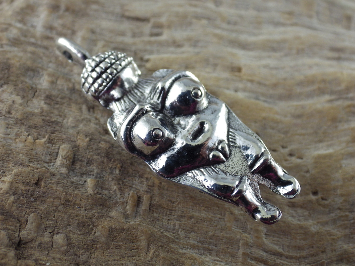 Wiccan Fertility Goddess Charm Pendant, 33x12mm, Antique Silver Pagan Goddess Charm, Jewellery Making Supplies, UK Seller