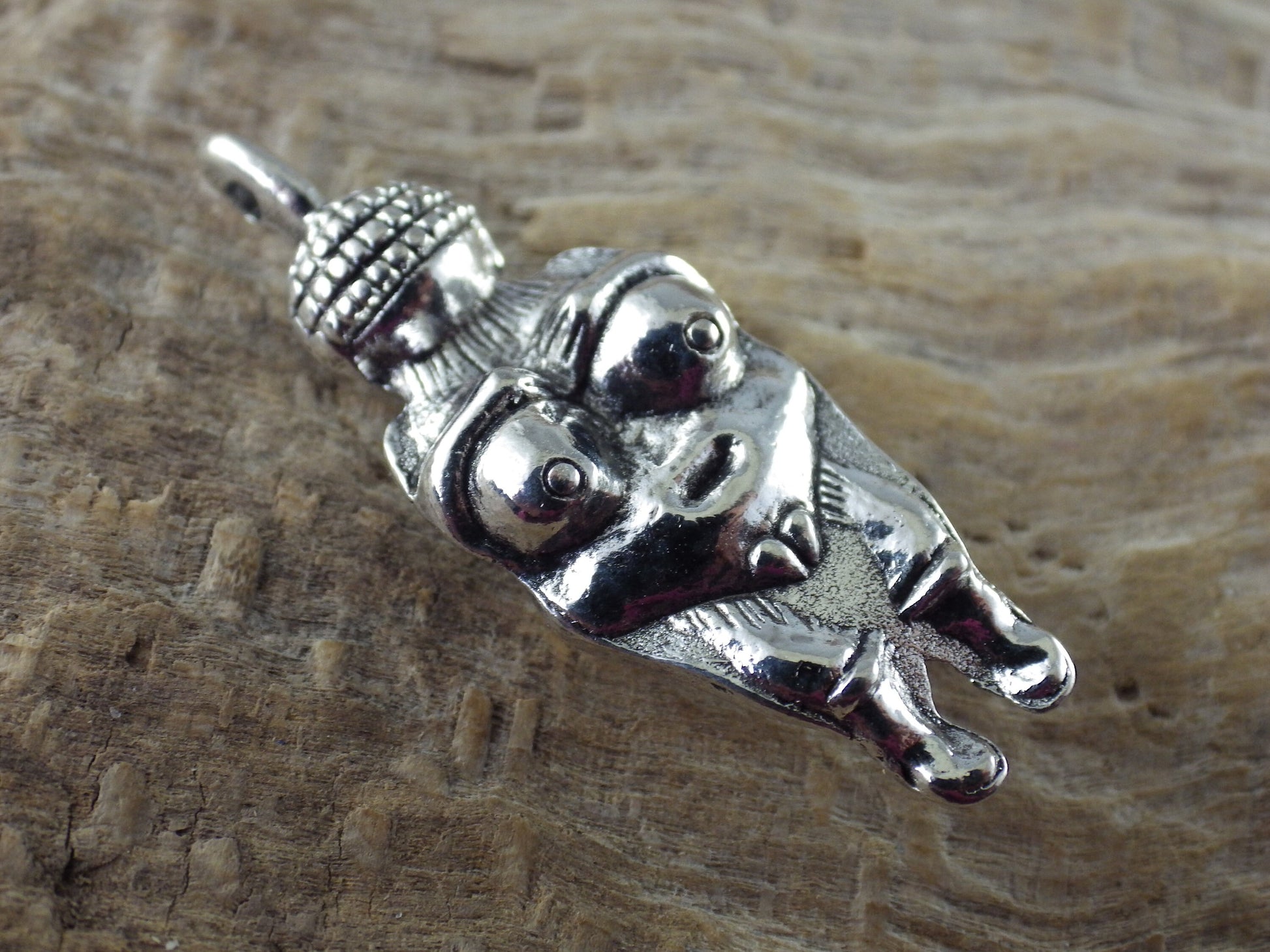 Wiccan Fertility Goddess Charm Pendant, 33x12mm, Antique Silver Pagan Goddess Charm, Jewellery Making Supplies, UK Seller