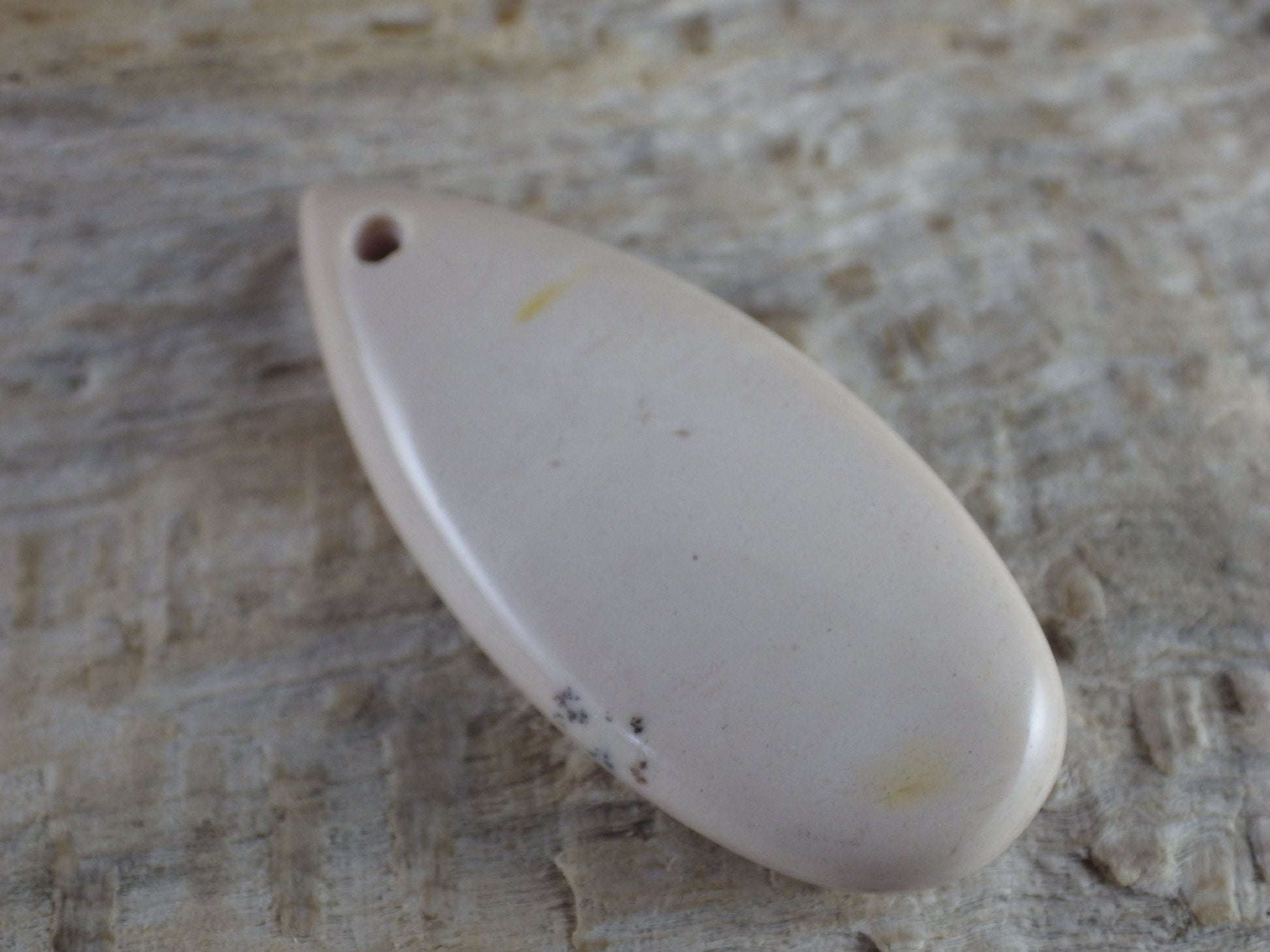Yellow Mookaite Jasper Teardrop Pendant, 35x15mm Semi Precious Gemstone, Top Drilled Loose Stone Bead, Jewelry Making Supplies #01