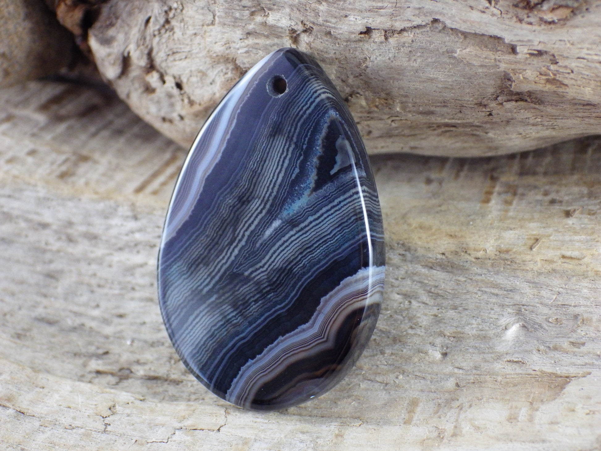 Onyx Agate Flat Back Teardrop Pendant, 41x28mm Semi Precious Gemstone, Top Drilled Necklace Pendant Loose Stone, Jewelry Making Supplies N5