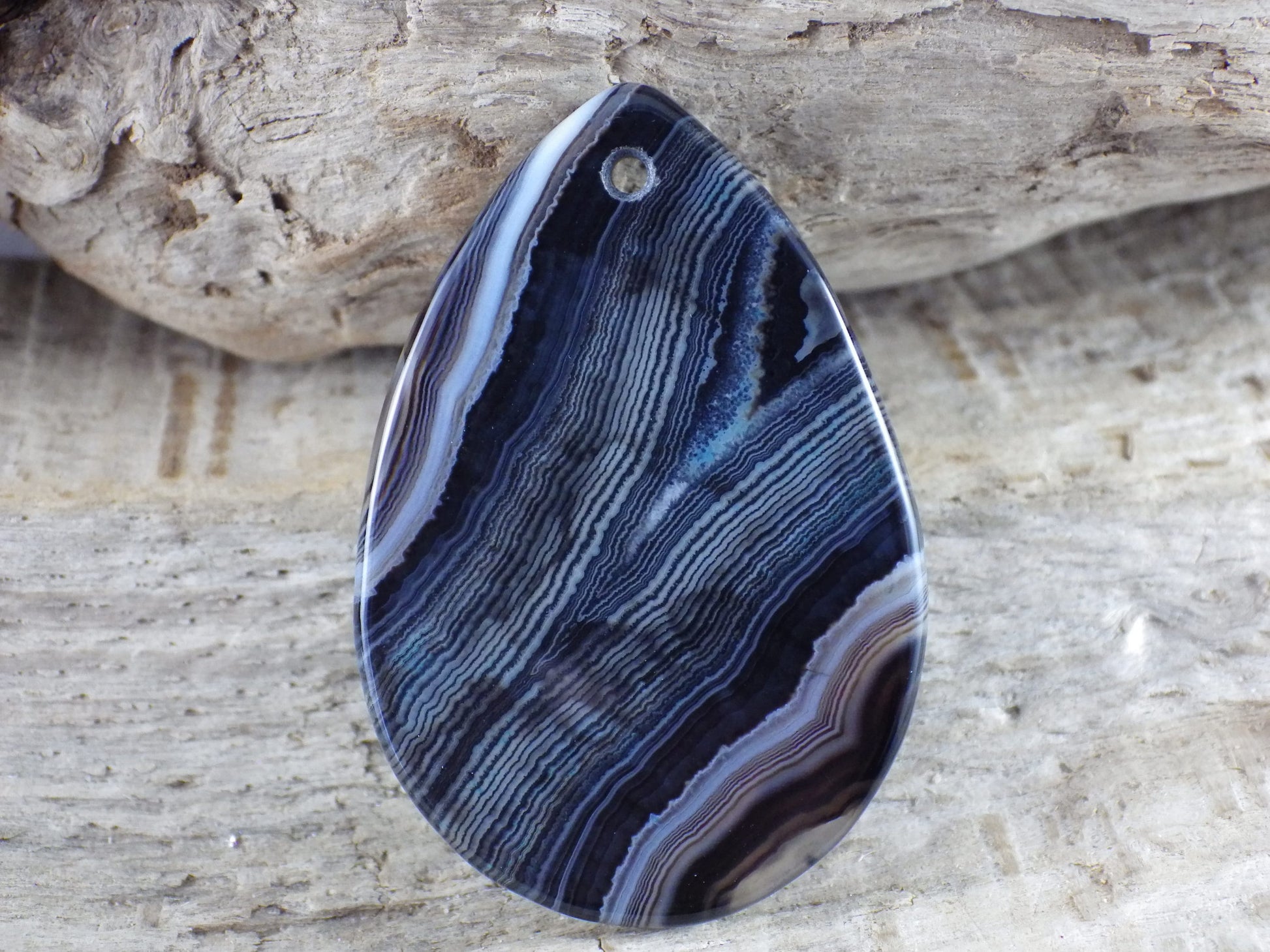 Onyx Agate Flat Back Teardrop Pendant, 41x28mm Semi Precious Gemstone, Top Drilled Necklace Pendant Loose Stone, Jewelry Making Supplies N5