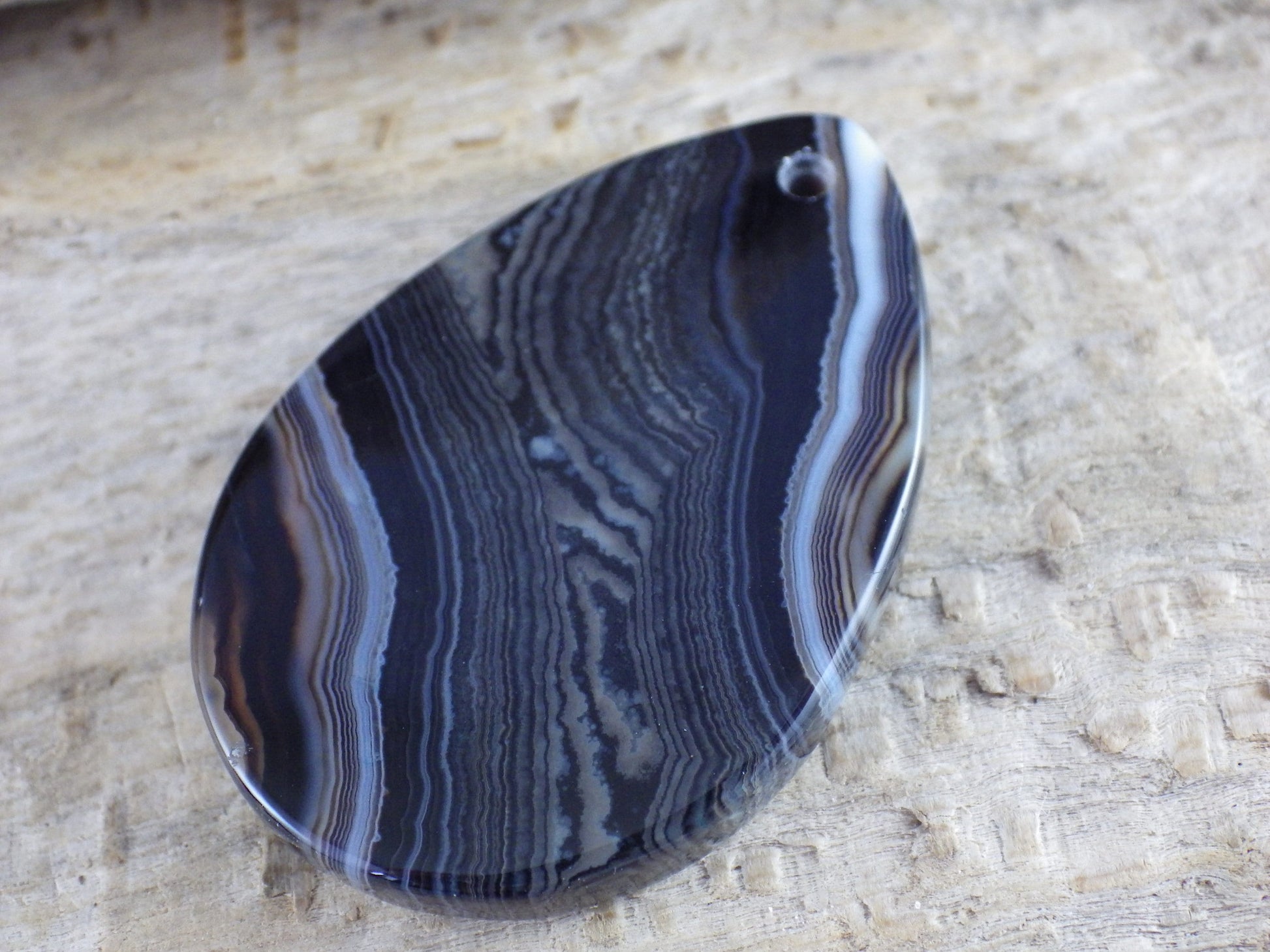 Onyx Agate Flat Back Teardrop Pendant, 41x28mm Semi Precious Gemstone, Top Drilled Necklace Pendant Loose Stone, Jewelry Making Supplies N5