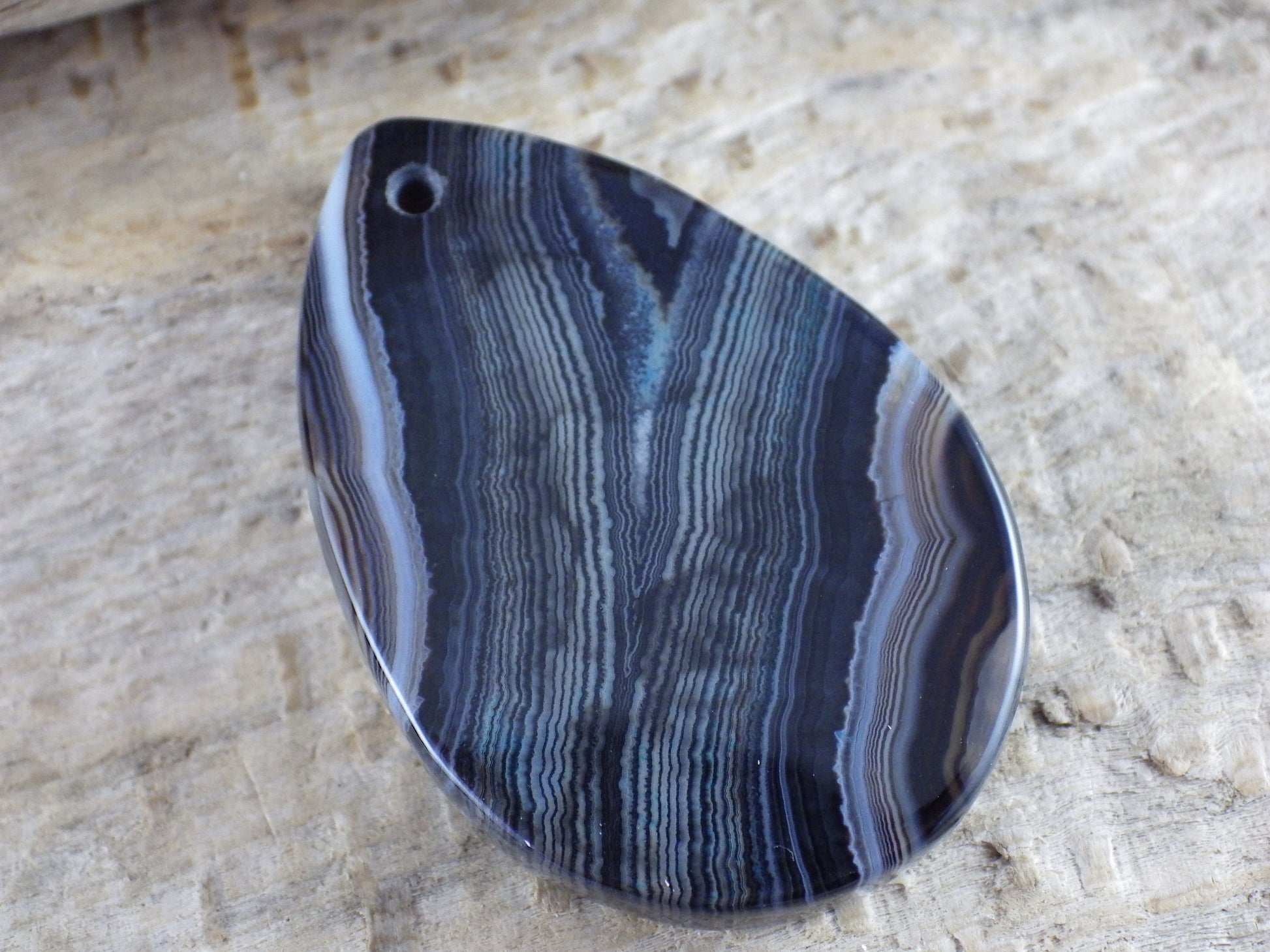 Onyx Agate Flat Back Teardrop Pendant, 41x28mm Semi Precious Gemstone, Top Drilled Necklace Pendant Loose Stone, Jewelry Making Supplies N5